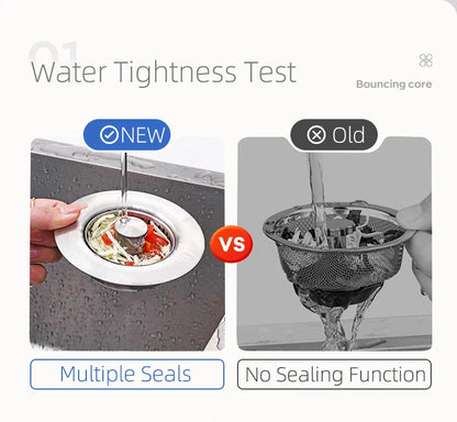 Stainless Steel Smart Drain Plug for Kitchen Sink
