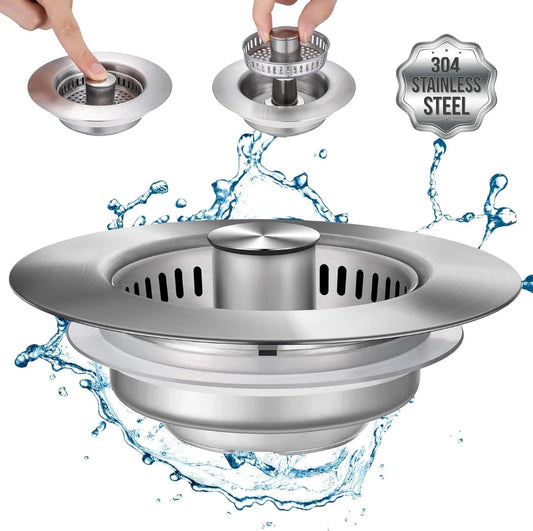 Stainless Steel Smart Drain Plug for Kitchen Sink
