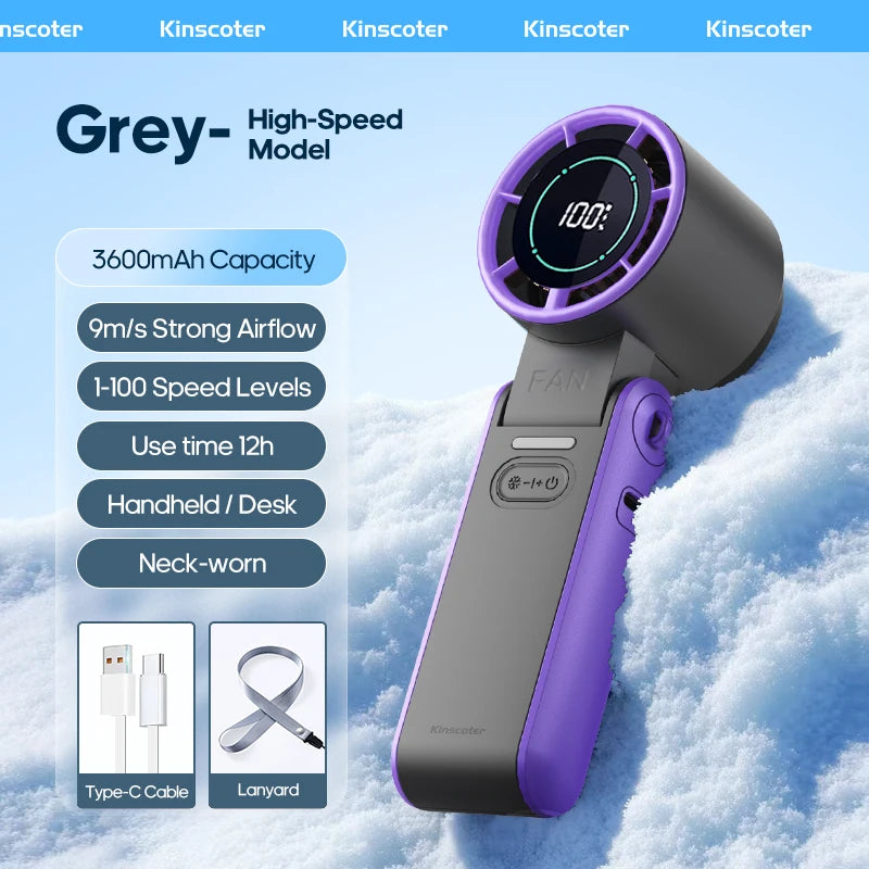 Ultra‑Cool Foldable Handheld Fan – 100 Speed Settings
