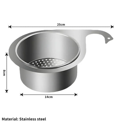 Stainless Steel Sink Organiser – All-in-One Basket with Intelligent Drain