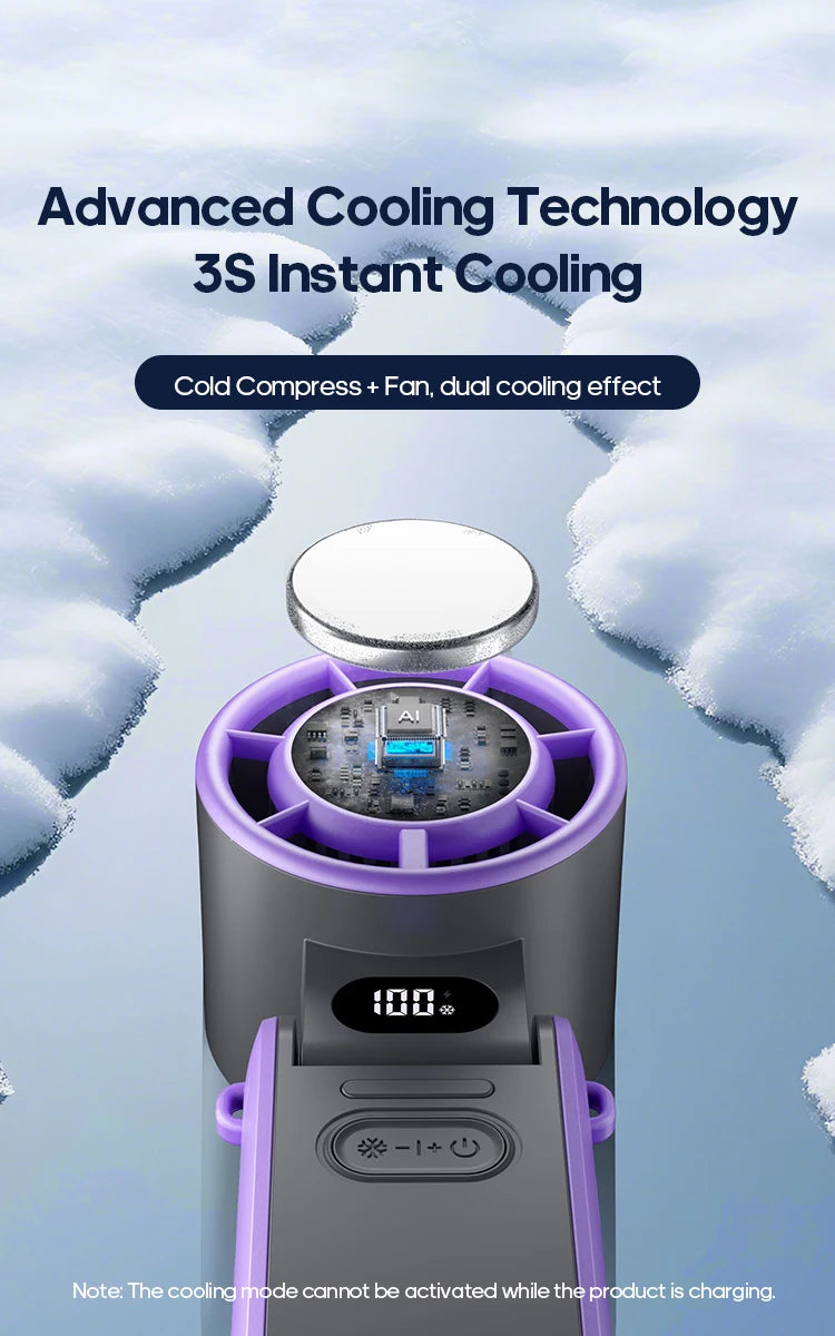 Ultra‑Cool Foldable Handheld Fan – 100 Speed Settings