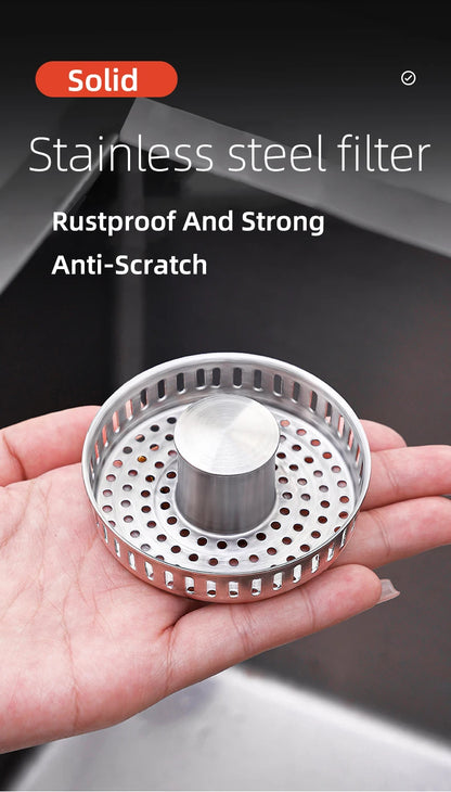 Stainless Steel Smart Drain Plug for Kitchen Sink
