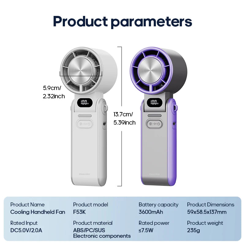 Ultra‑Cool Foldable Handheld Fan – 100 Speed Settings