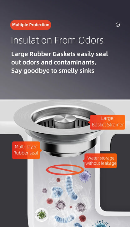 Stainless Steel Smart Drain Plug for Kitchen Sink