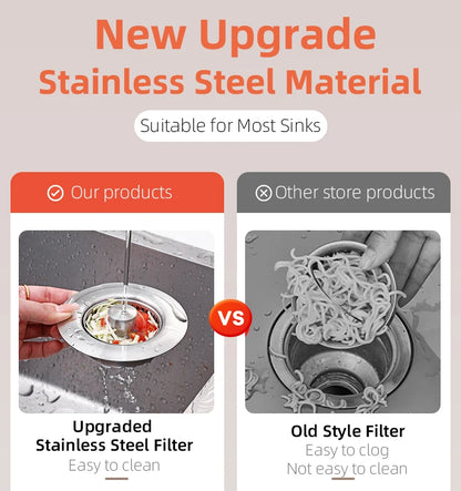 Stainless Steel Smart Drain Plug for Kitchen Sink