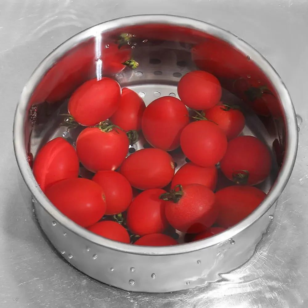 Stainless Steel Sink Organiser – All-in-One Basket with Intelligent Drain