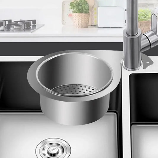 Stainless Steel Sink Organiser – All-in-One Basket with Intelligent Drain