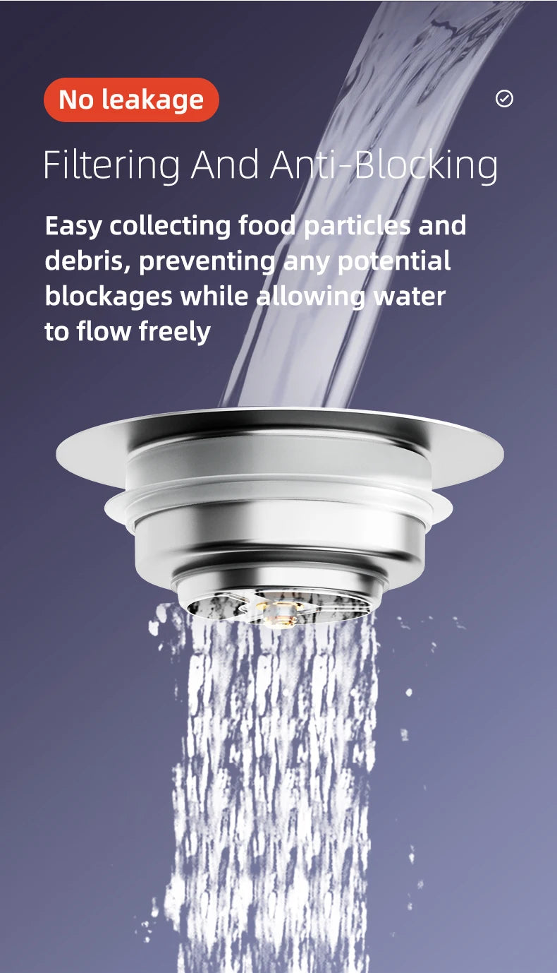 Stainless Steel Smart Drain Plug for Kitchen Sink