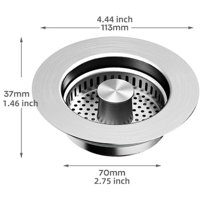 Stainless Steel Smart Drain Plug for Kitchen Sink