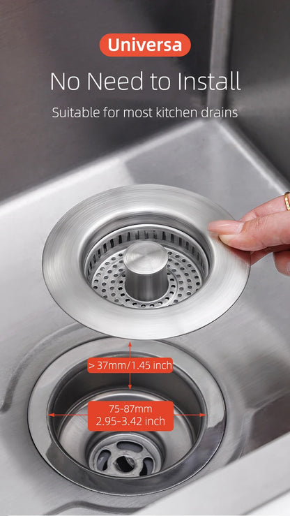 Stainless Steel Smart Drain Plug for Kitchen Sink