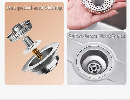 Stainless Steel Smart Drain Plug for Kitchen Sink