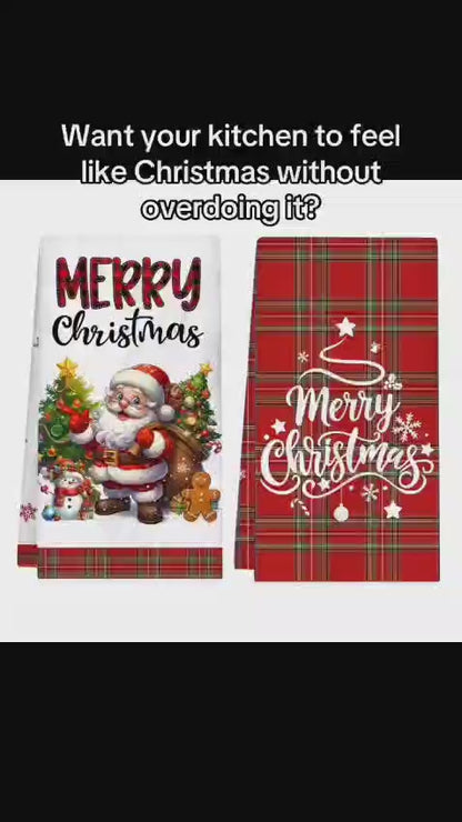 Cosy Christmas Kitchen Towels – 2 Pack